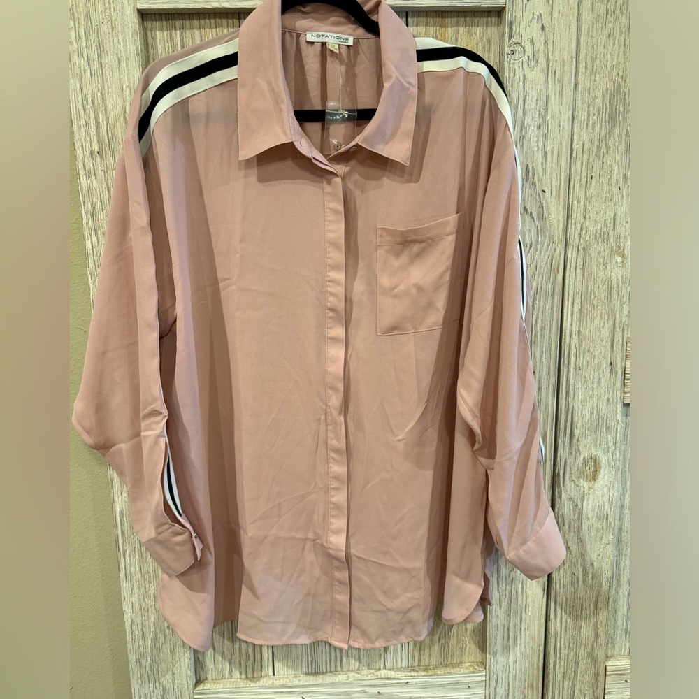 Notations woman’s button down blouse sz 2x NWOT
